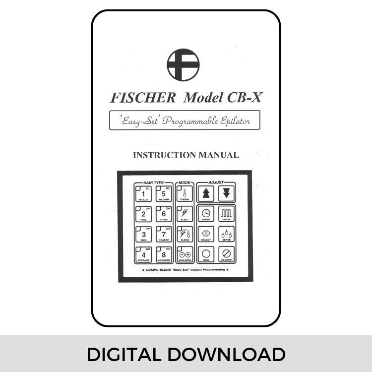 Manual for Model CB-X "EasySet" Epilator | Digital Download